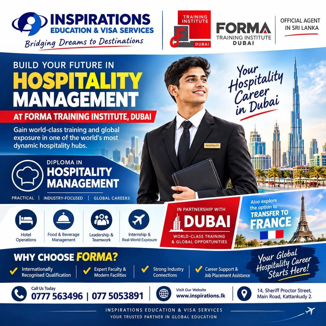 Forma Training Institute Dubai hospitality management announcement